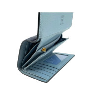 Mcm Täschchen/Portemonnaie aus Leder in Blau