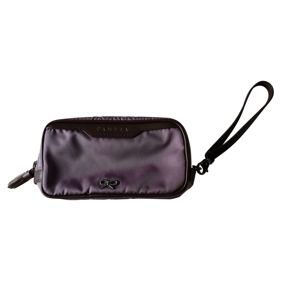 Anya Hindmarch clutch in violet