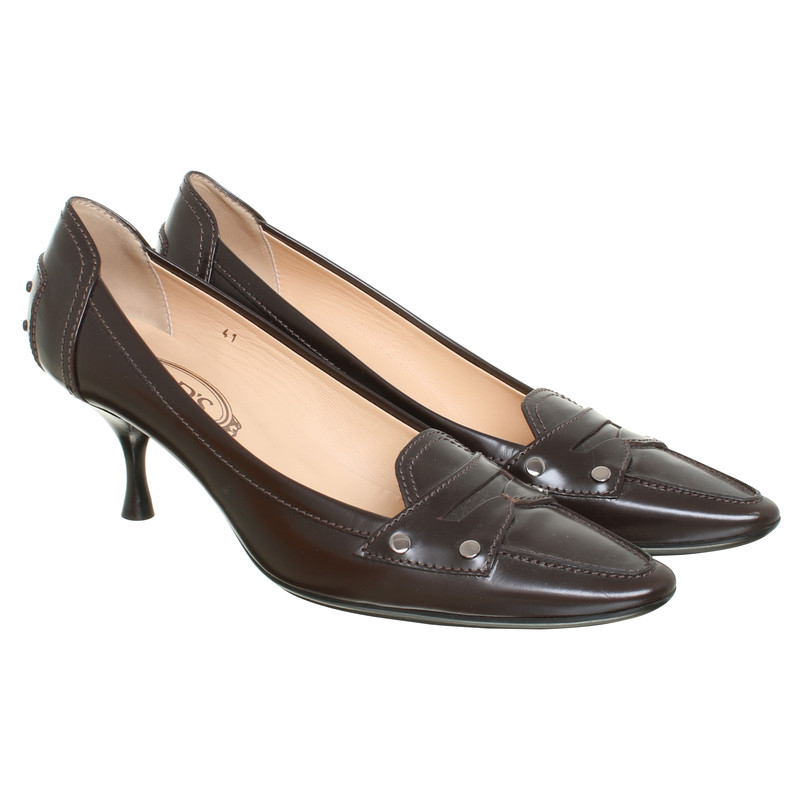 Tod's pumps in donkerbruin