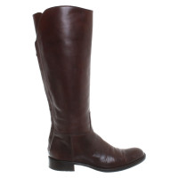 Loro Piana Bottes en cuir marron