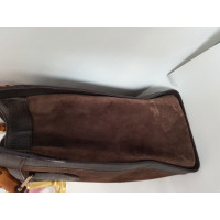 Gucci Tote bag in Pelle scamosciata in Marrone