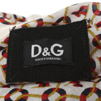 D&G Kurzarm-Bluse mit Muster
