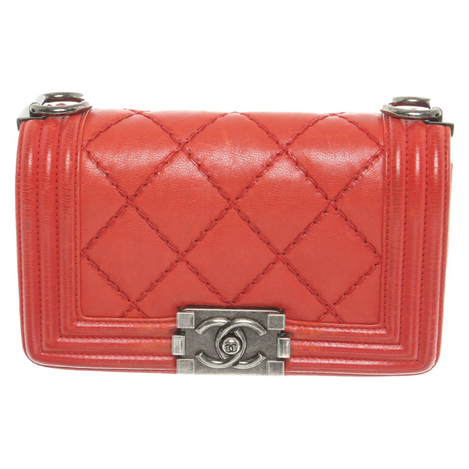 Chanel Boy Small Leather in Red