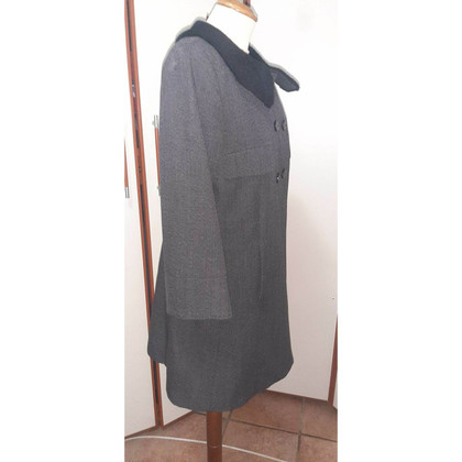 Dondup Jacke/Mantel aus Wolle in Grau