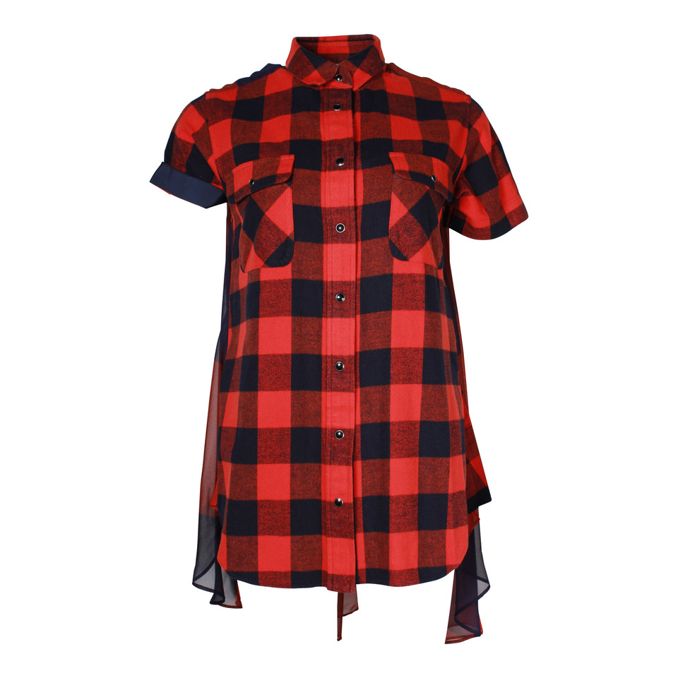 Sacai Top Cotton in Red
