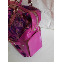 Just Cavalli Handtasche aus Lackleder in Violett