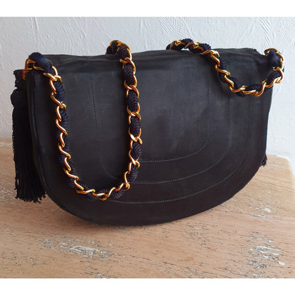 Chanel Flap Bag Silk in Black