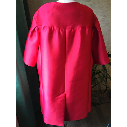 Max Mara Jacket/Coat Silk in Red