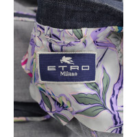 Etro Blazer in Cotone in Blu