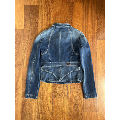 Emporio Armani Jacket/Coat Jeans fabric in Blue