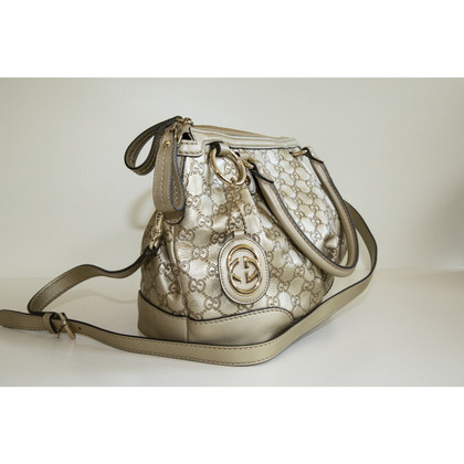 Gucci Shoulder bag Leather in Silvery