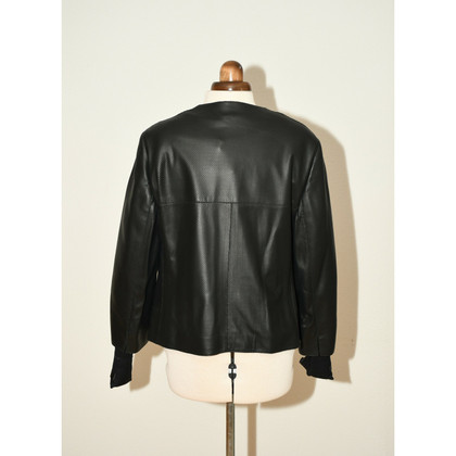 Akris Punto Jacket/Coat Leather in Black