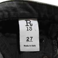 R 13 Jeans in Cotone in Grigio
