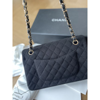 Chanel Flap Bag aus Jersey in Schwarz
