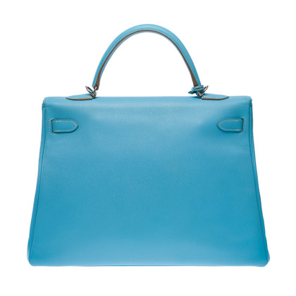Hermès Kelly Bag 35 Leather in Turquoise
