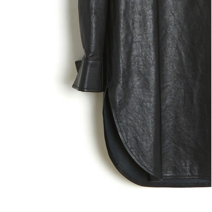Maison Martin Margiela Kleid aus Leder in Schwarz