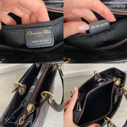 Christian Dior Lady Dior Large Patent leather in Violet