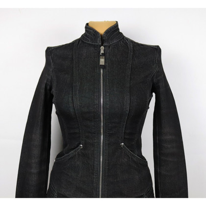 Trussardi Jacke/Mantel aus Baumwolle in Schwarz
