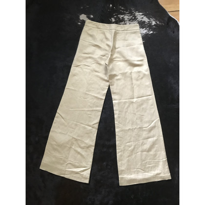 Gucci Paio di Pantaloni in Seta in Beige