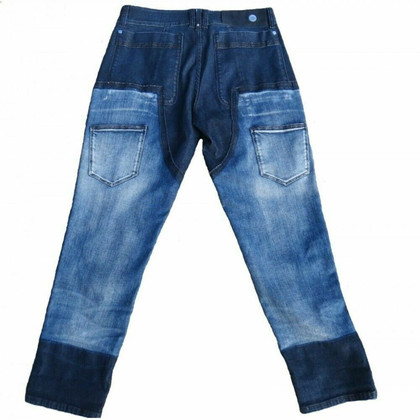 High Use Paire de Pantalon en Coton en Bleu