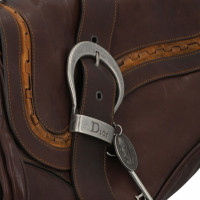 Dior Gaucho Saddle Bag in Pelle in Marrone