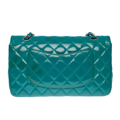 Chanel Timeless Classic Patent leather in Turquoise