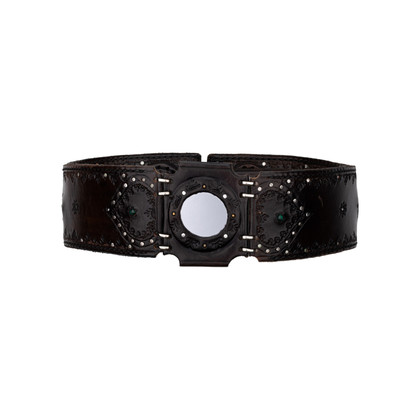 Brand Unique Belt Leather in Black