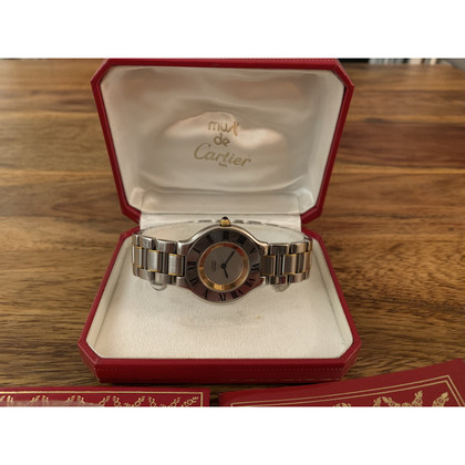 Cartier Armbanduhr aus Stahl in Silbern