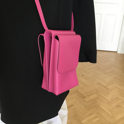 Msgm Umhängetasche aus Leder in Rosa / Pink