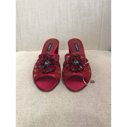 Dolce & Gabbana Sandals Canvas in Red