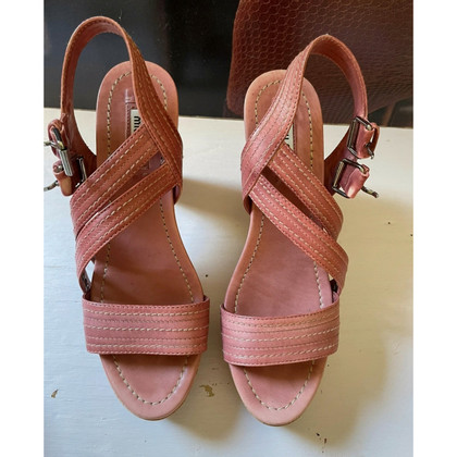 Miu Miu Sandals Leather in Pink