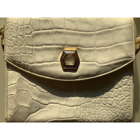 Versace Handtasche aus Leder in Weiß