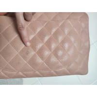 Chanel Flap Bag Leer in Huidskleur