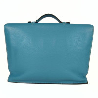 Hermès Sac A Depeches 38 Leather in Turquoise