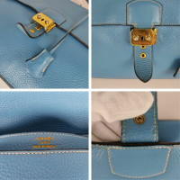 Hermès Sac A Depeches 38 Leather in Turquoise