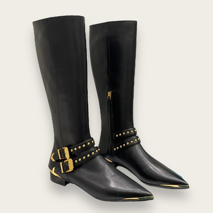 Versace Boots Leather in Black