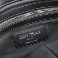 Jimmy Choo Clutch aus Leder in Schwarz