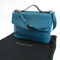 Bulgari Handtasche aus Leder in Blau