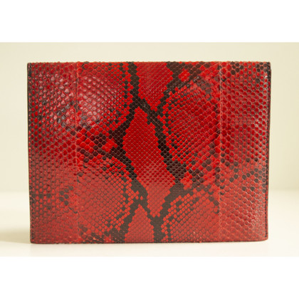 Bally Clutch Leer in Rood