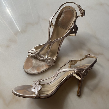 Christian Dior Sandals Leather in Nude