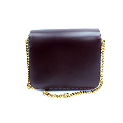 Burberry Clutch Bag Leather in Bordeaux