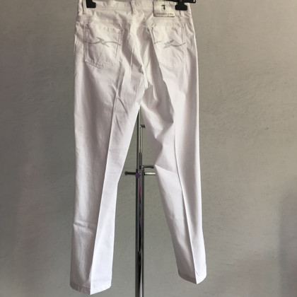 Trussardi Paio di Pantaloni in Cotone in Bianco