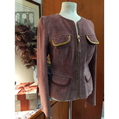 Luisa Spagnoli Jacket/Coat Leather in Pink