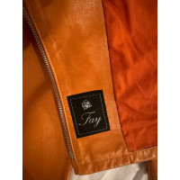Fay Veste/Manteau en Cuir en Orange