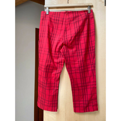 Burberry Trousers Cotton in Red