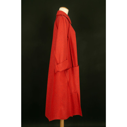 Dior Giacca/Cappotto in Lana in Rosso