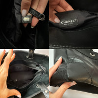 Chanel Shopper en Toile en Noir