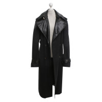 Versace Manteau en noir