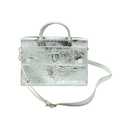 Dior Handtasche aus Leder in Silbern