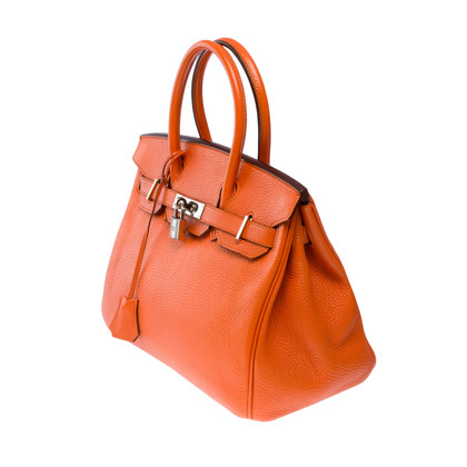 Hermès Birkin Bag 30 aus Leder in Orange